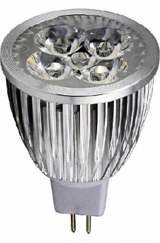 Лампа светодиодная LVU MR16 5W 3000K 12V, алюм.корп.