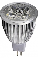 Лампа светодиодная LVU MR16 5W 3000K 12V, алюм.корп.