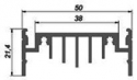 Профиль дизайнерский алюминиевый анодированный ЛП-50-01