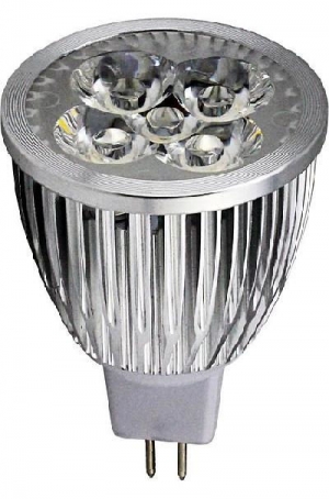Лампа светодиодная LVU MR16 5W 3000K 12V, алюм.корп.