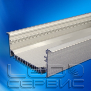 Профиль дизайнерский алюминиевый анодированный врезной ЛПВ-70